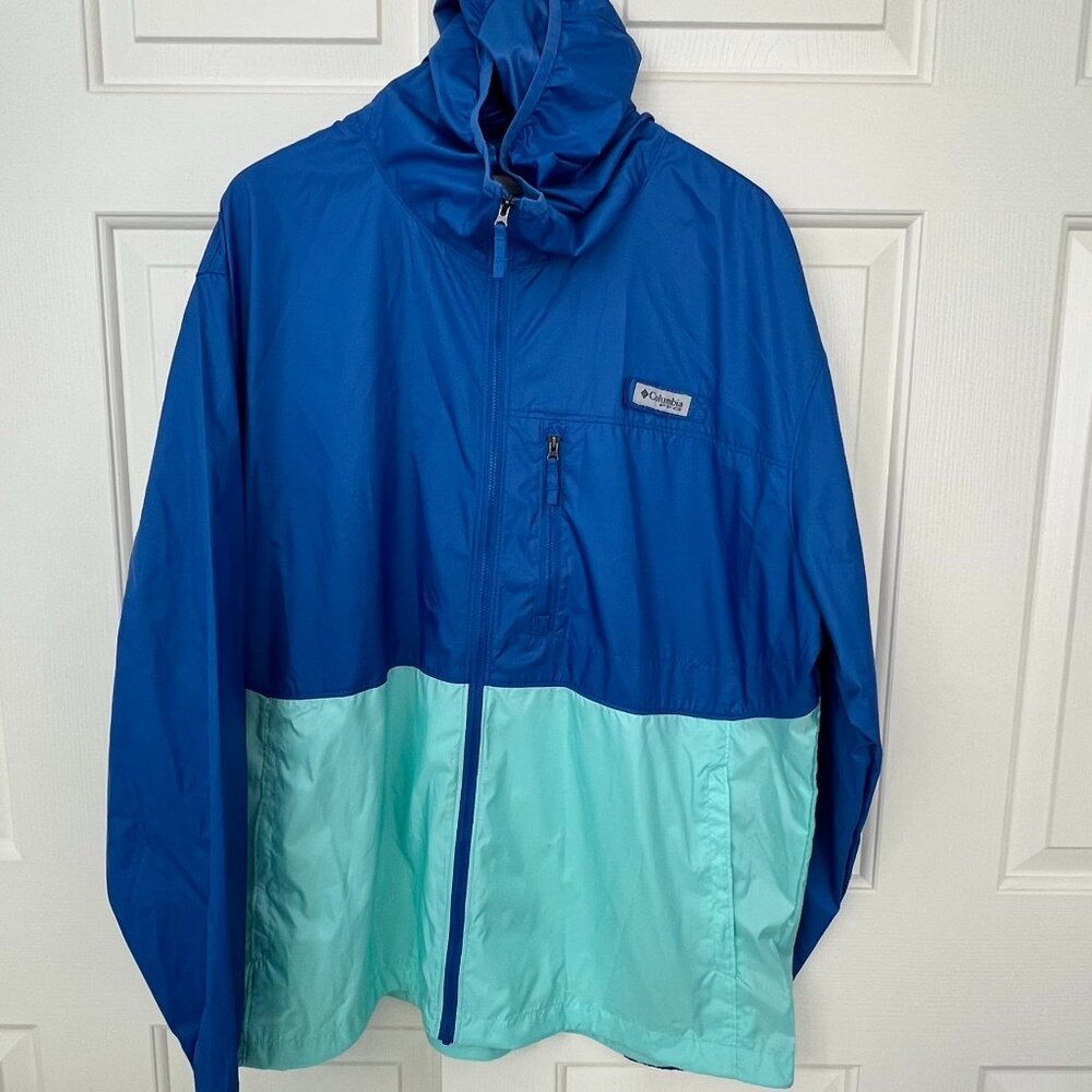 NWOT Columbia PFG Hooded Windbreaker Jacket Two-Tone Colorway XL